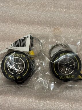 2 Invicta Black and Yellow Racing Key Holders